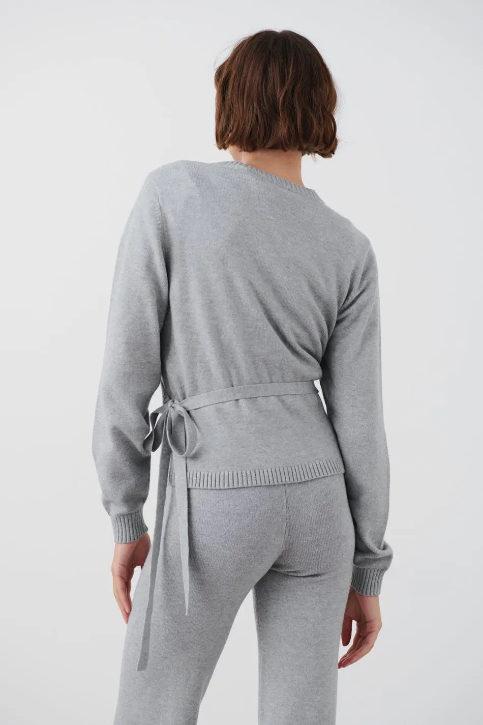 Homewear wrap cardigan