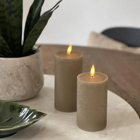 LED kubbelys rustikk Beige 12,5 cm