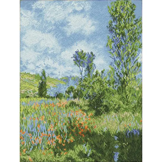 Diamond Dotz View Of Vetheuil – diamond painting, 50×66 cm, 40600 dotz