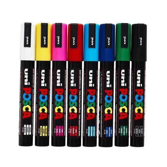 Posca PC-5M Basic 8-pk