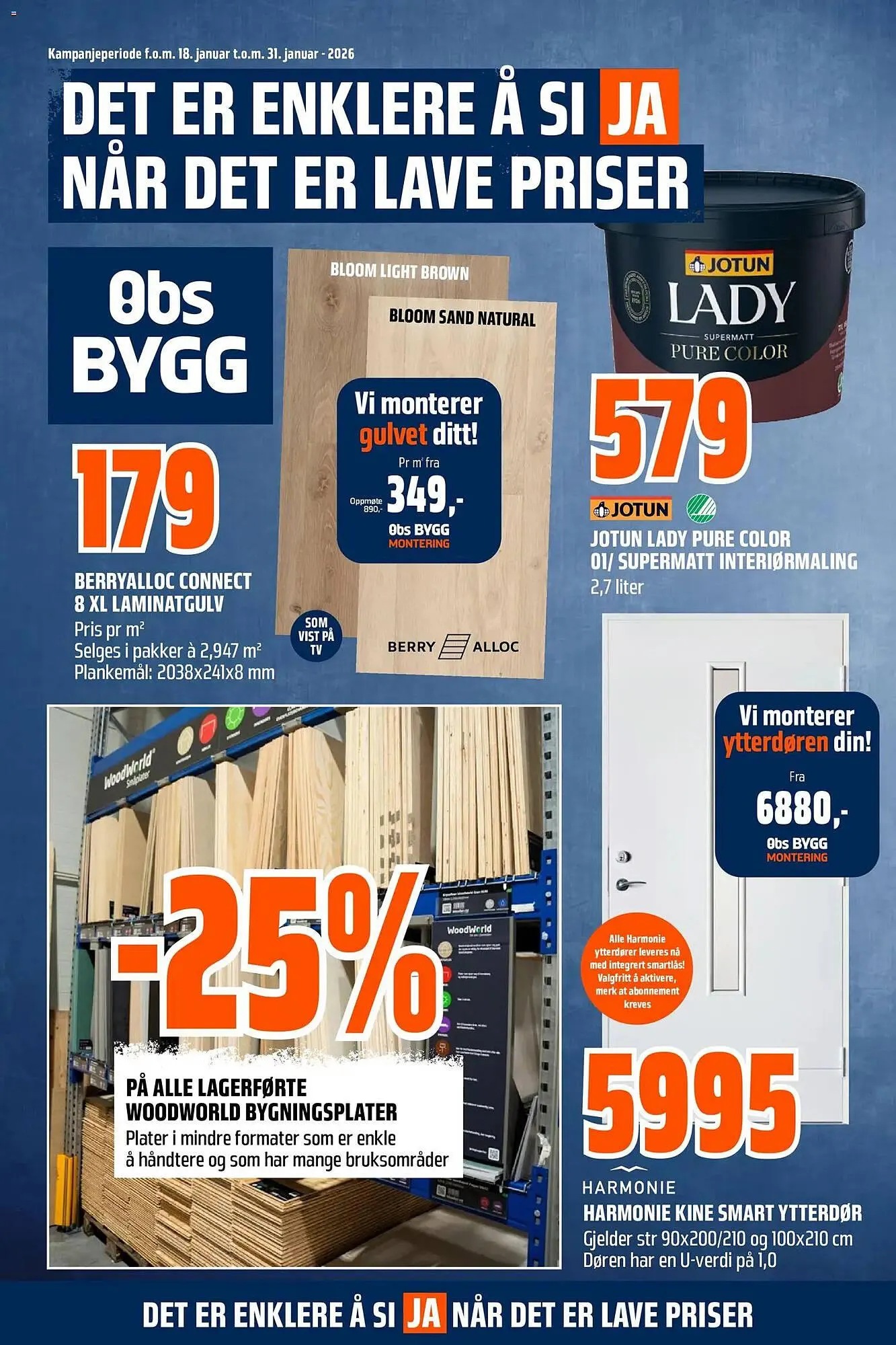 Obs Bygg kundeavis fra 18. januar til 31. januar 2026 - kundeavisside 1