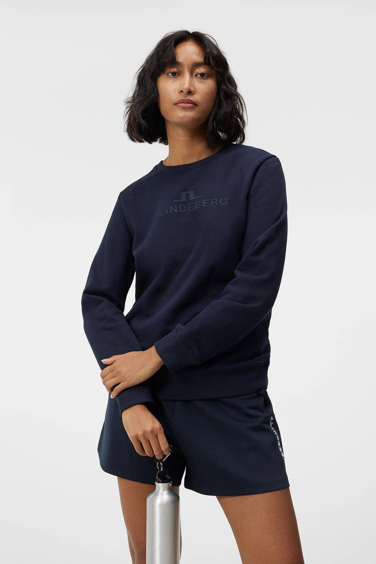 W Alpha Crew Neck JL Navy