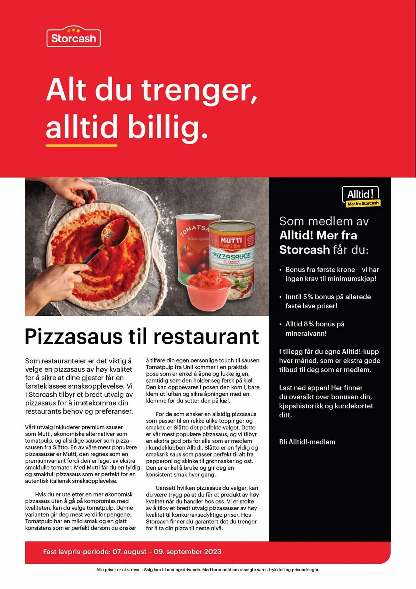 Storcash Kundeavis fra 7. august til 9. september 2023 - kundeavisside 20