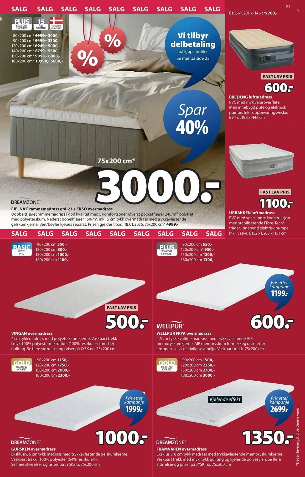 JYSK kundeavis fra 24. desember til 10. januar 2026 - kundeavisside 21