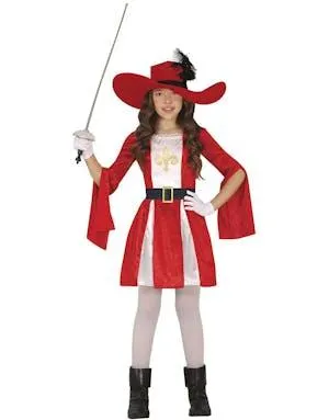 Den Røde Musketer Barnekostyme