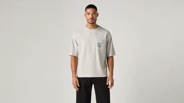 Half Sleeve Graphic Pocket Tee