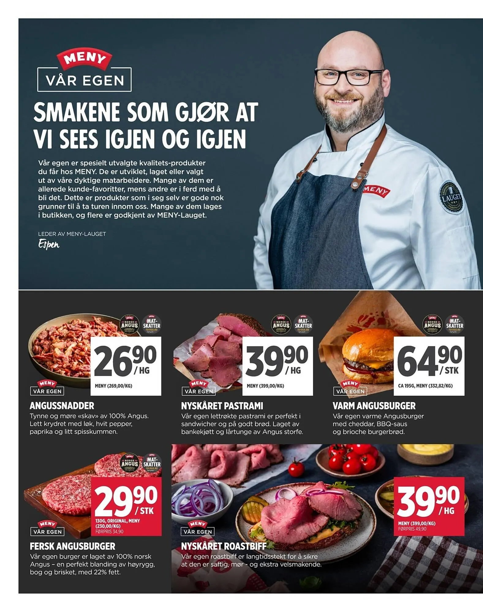 Meny kundeavis fra 23. mars til 4. april 2026 - kundeavisside 6