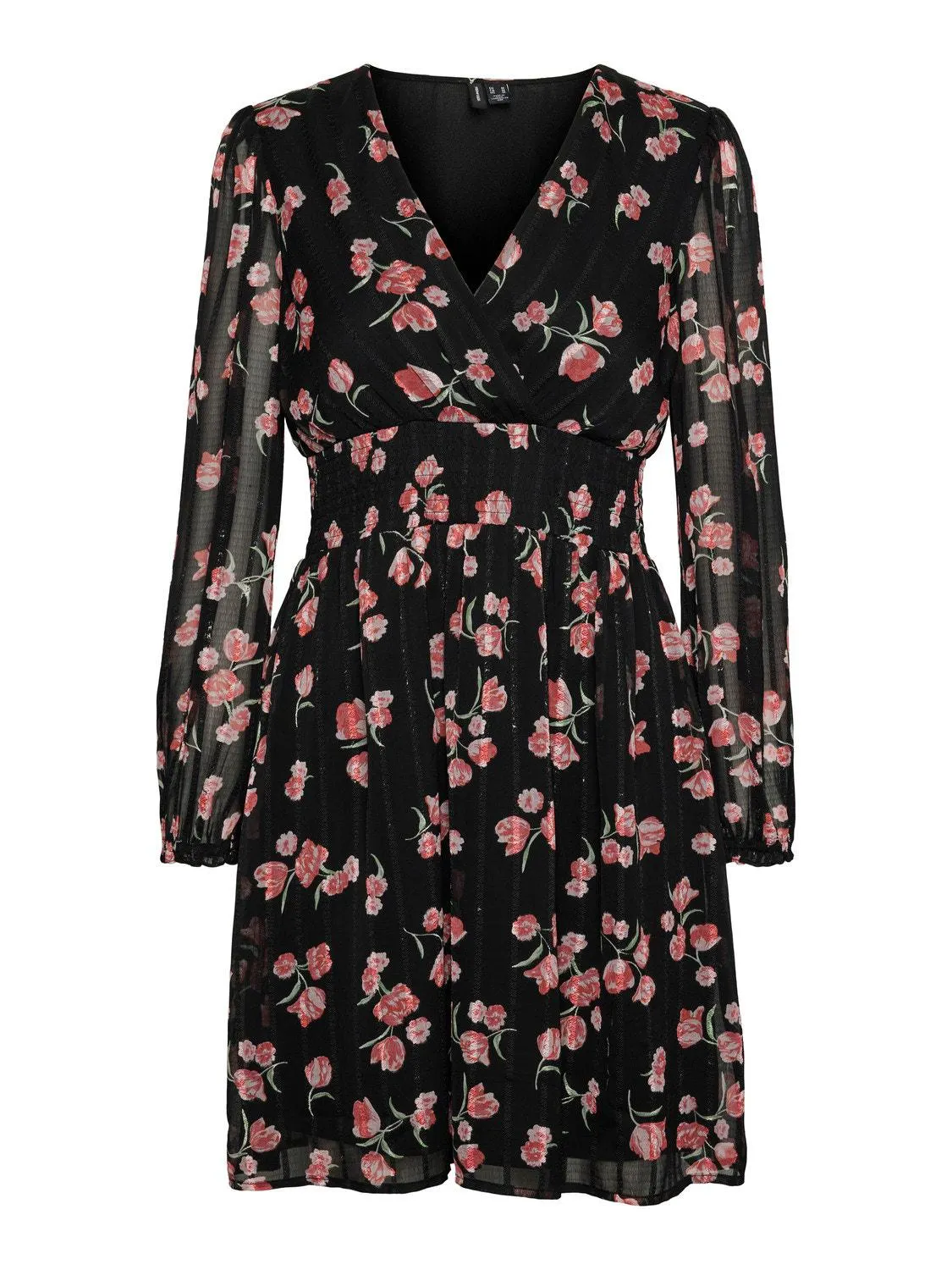 Regular Fit V-hals Kort kjole