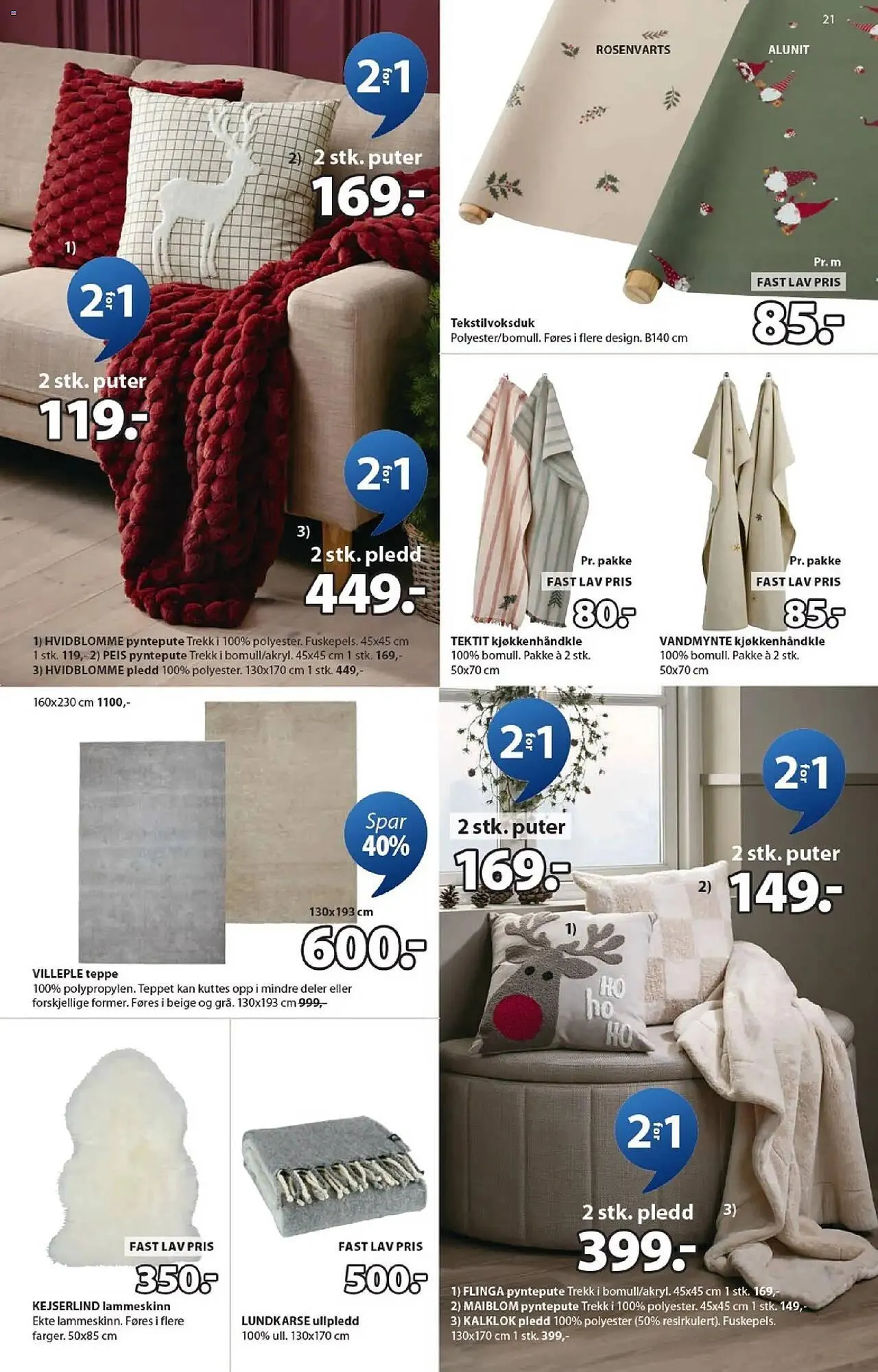 JYSK kundeavis fra 3. november til 15. november 2025 - kundeavisside 21