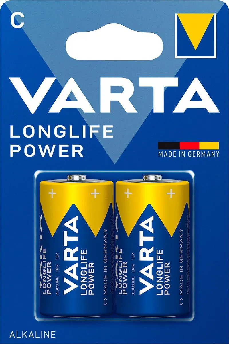 VARTA Longlife Power C/LR14 batteri, 2-pakning