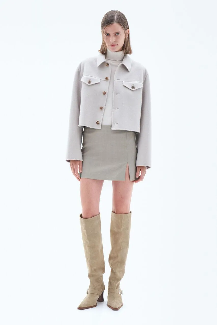 Short Wool Cashmere Jacket
