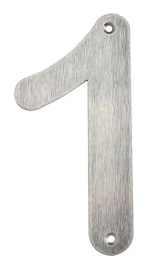 Husnummer 1 140 mm rustfri