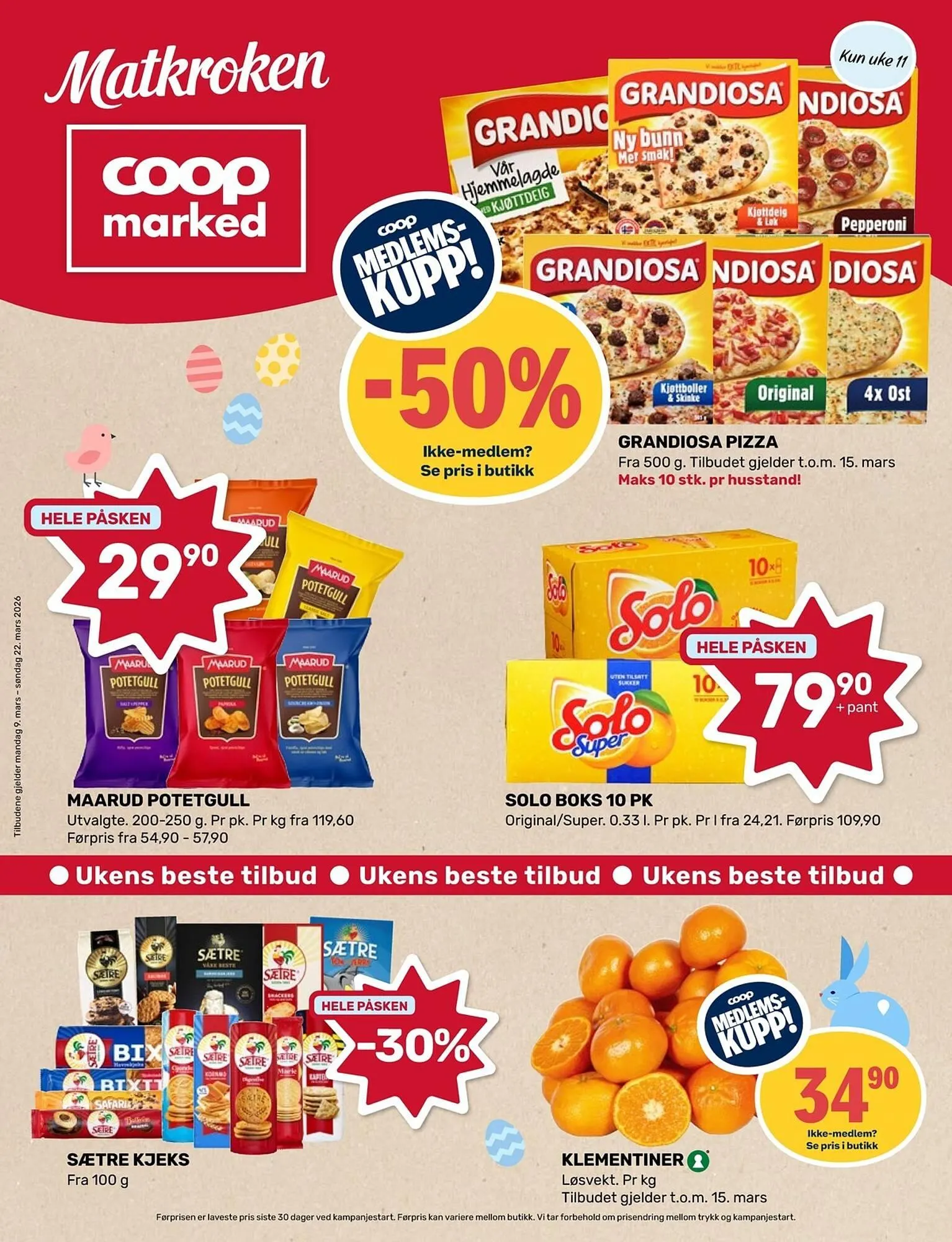 Coop Marked kundeavis fra 9. mars til 22. mars 2026 - kundeavisside 1