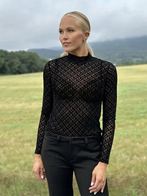 Roll Neck Blouse Black L