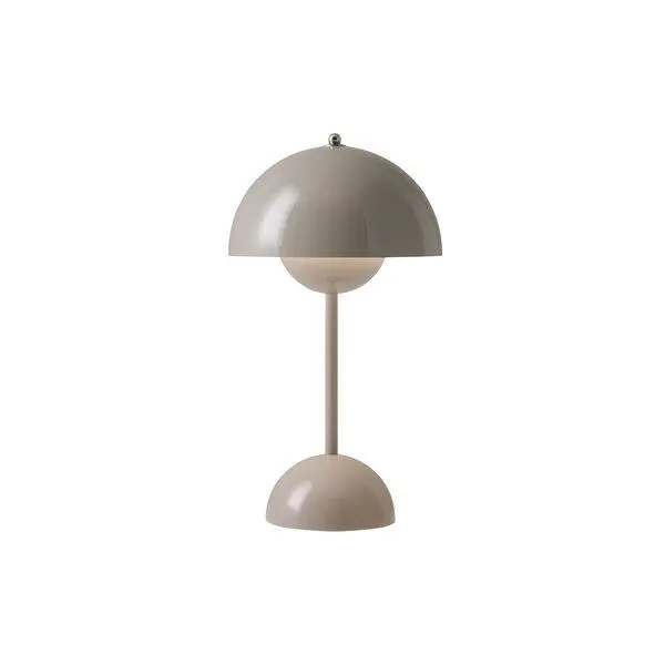 Flowerpot VP9 oppladbar bordlampe, grey beige
