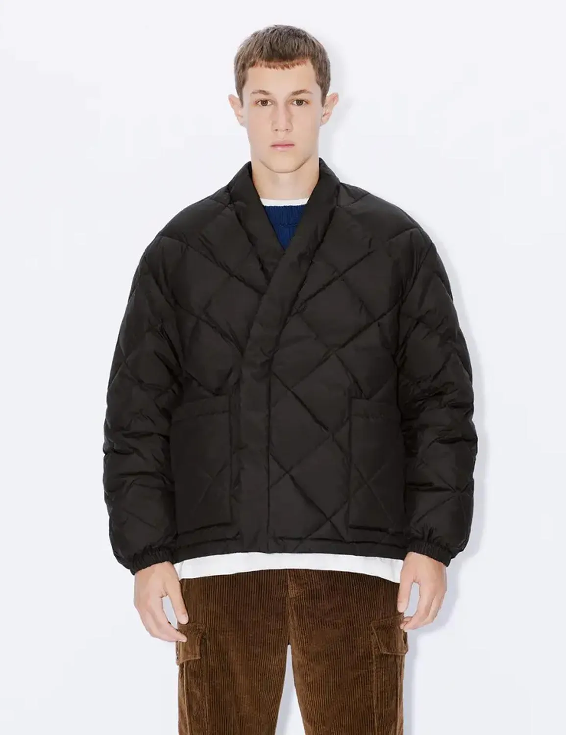 Kimono Puffer Jacket Black