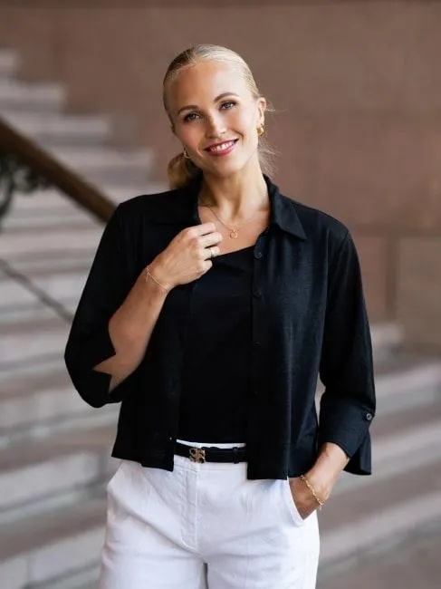 New Linen Shirt Black