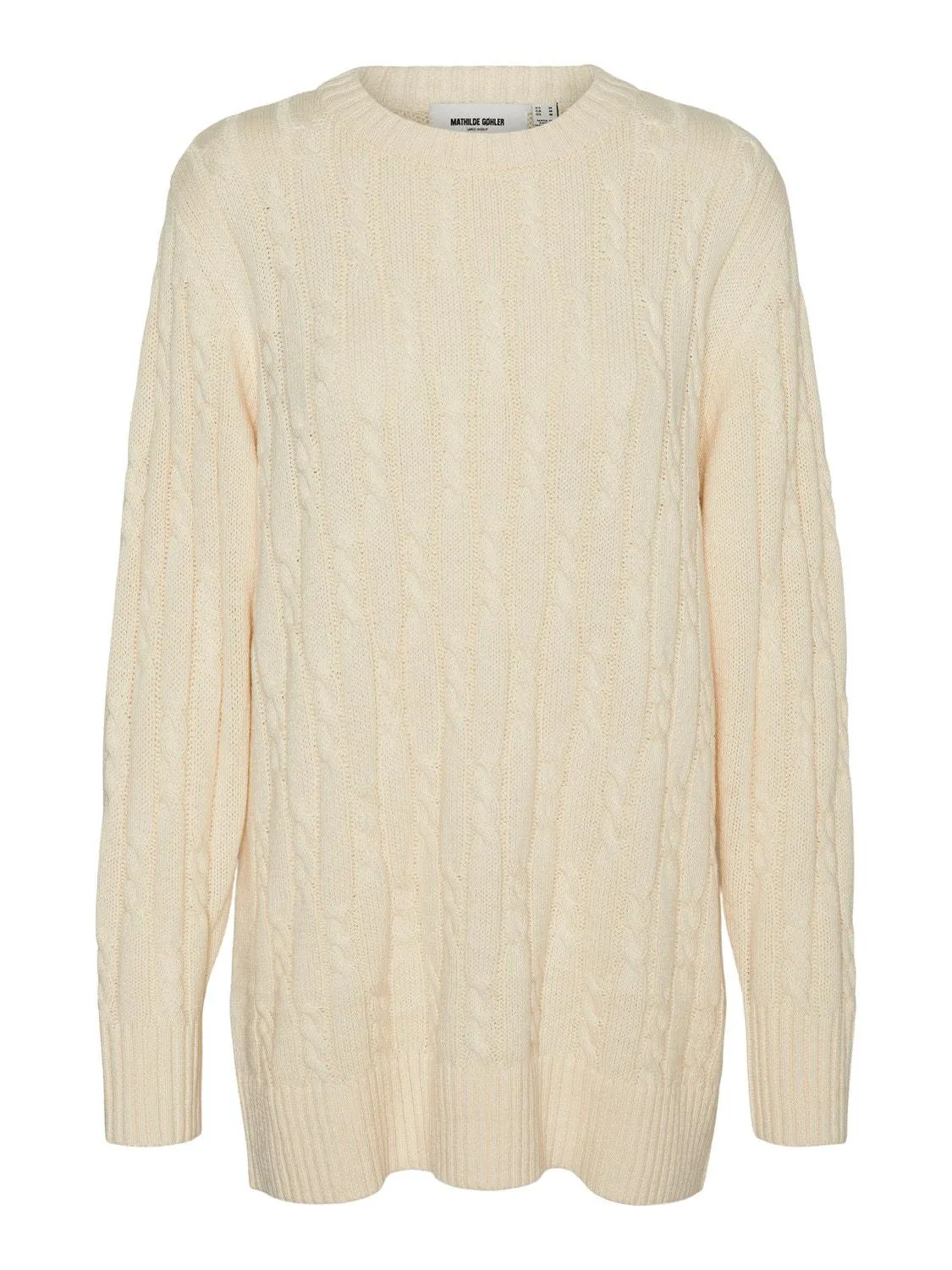 MATHILDE GØHLER X VERO MODA langt strikkegenser