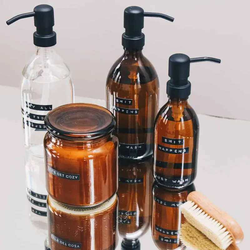 Håndsåpe m/pumpe 0,25L brun/svart