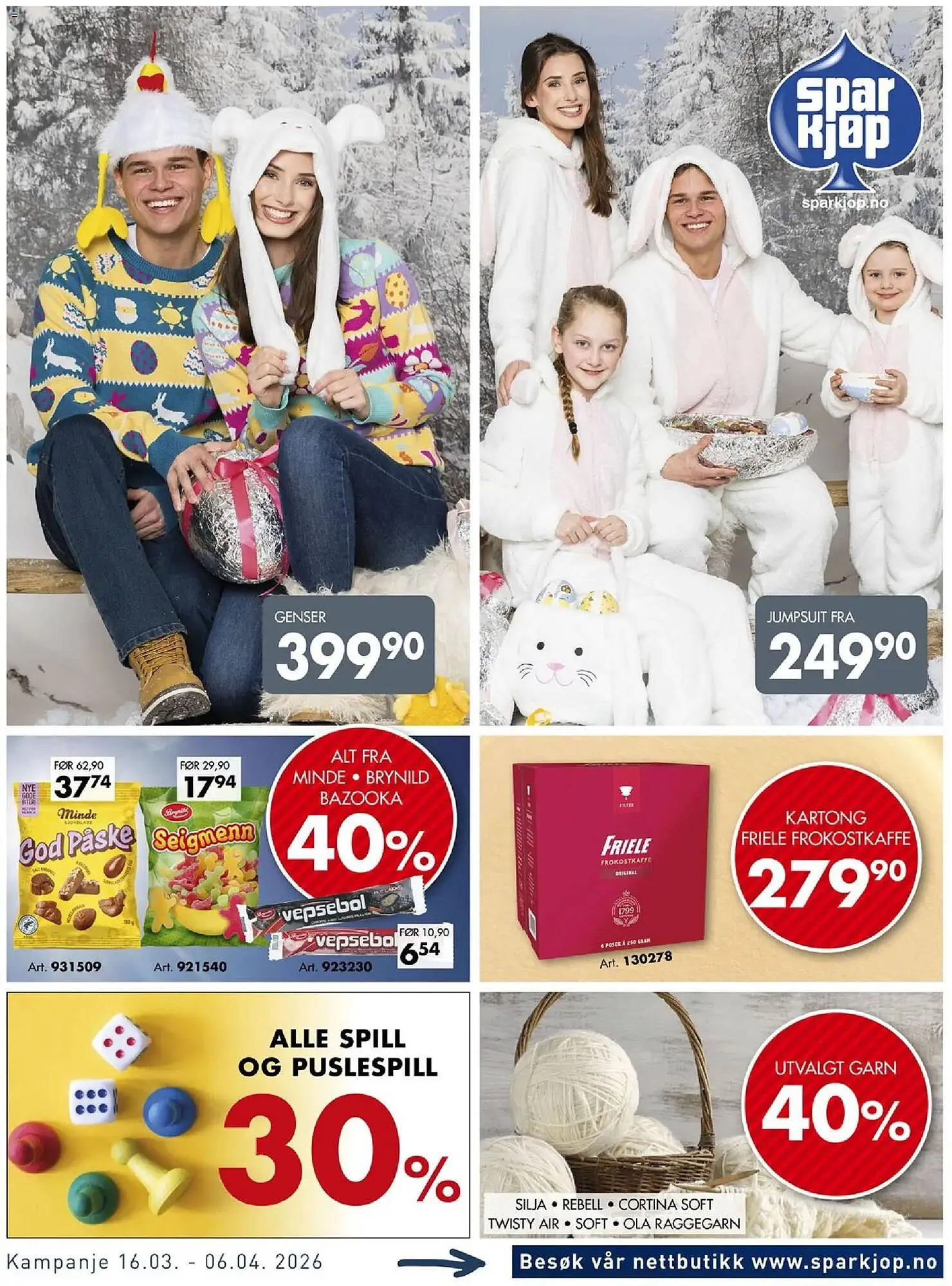 Sparkjøp kundeavis fra 16. mars til 6. april 2026 - kundeavisside 1