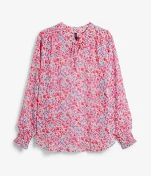 Blomstrete knytebluse