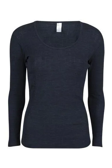 Trøye i merinoull/silke