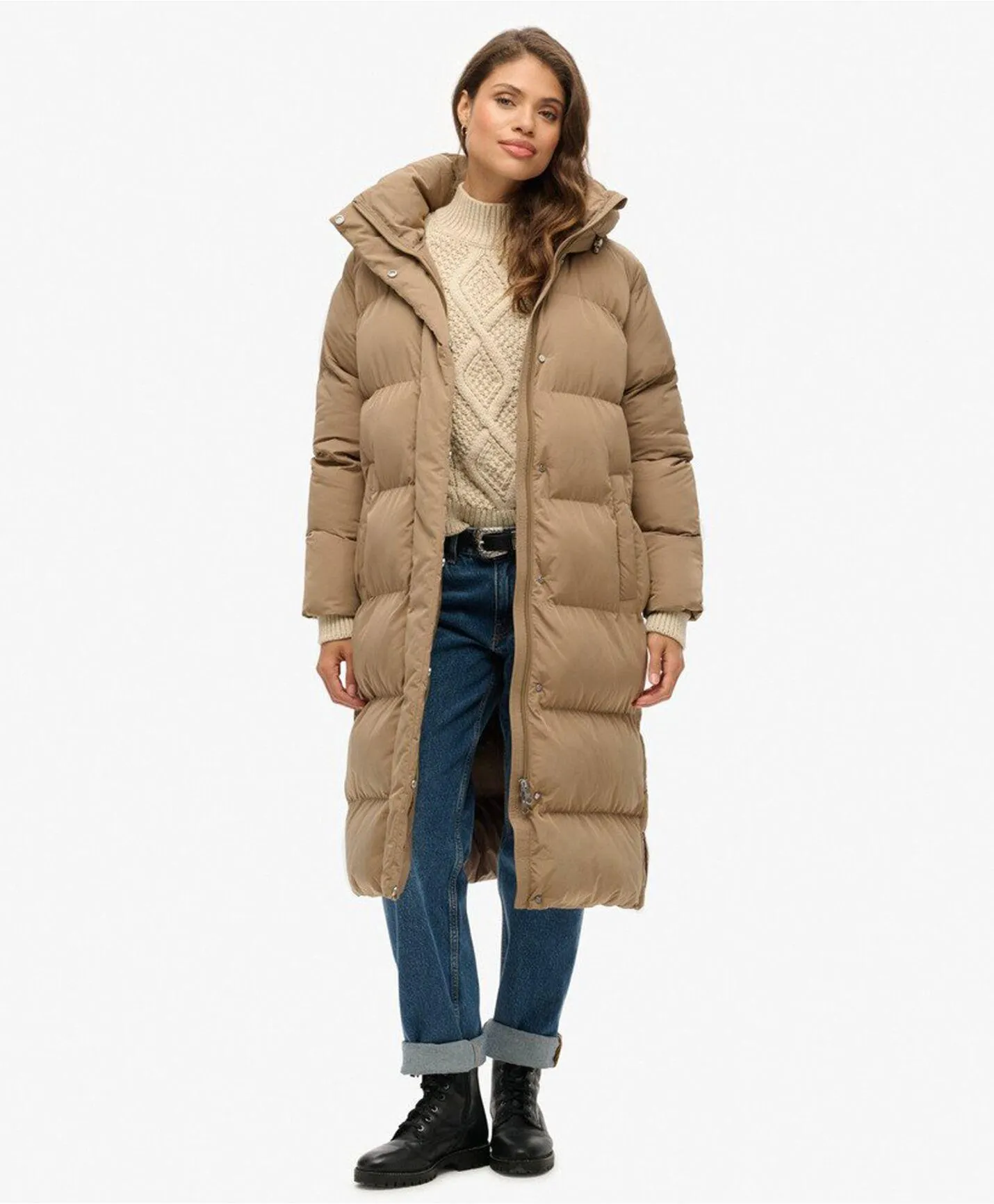 Superdry Longline Hooded Puffer Jacket