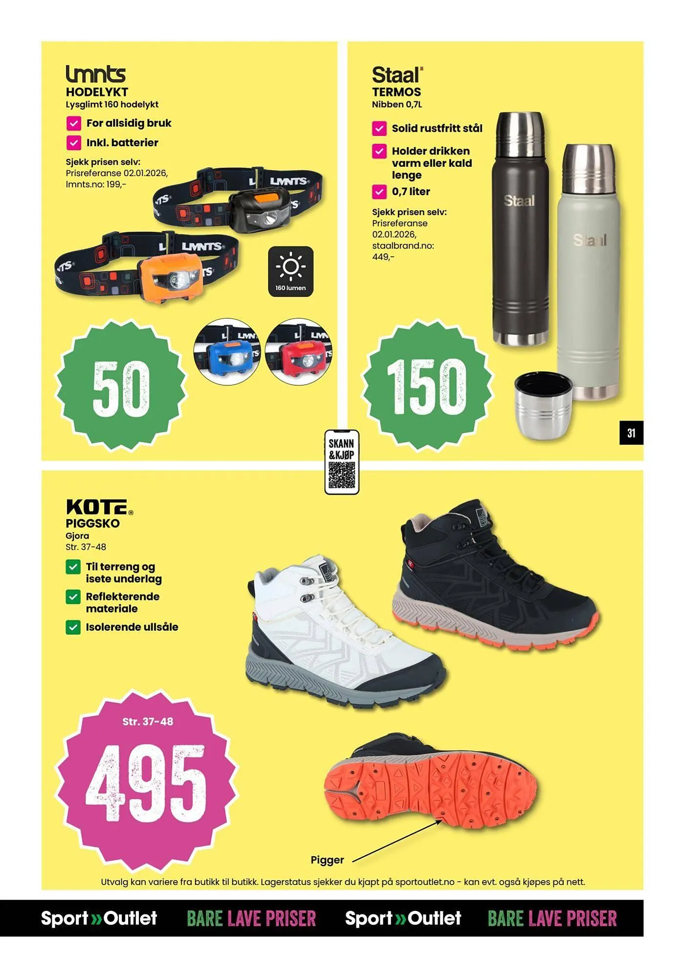 Sport Outlet kundeavis fra 20. januar til 2. februar 2026 - kundeavisside 31