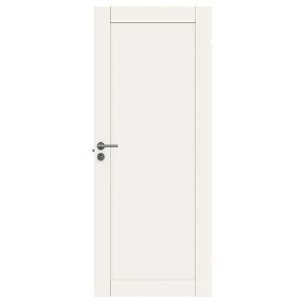 Swedoor Dørblad unique 01l 90x210 hvit glatt fyllingsdør 1 speil