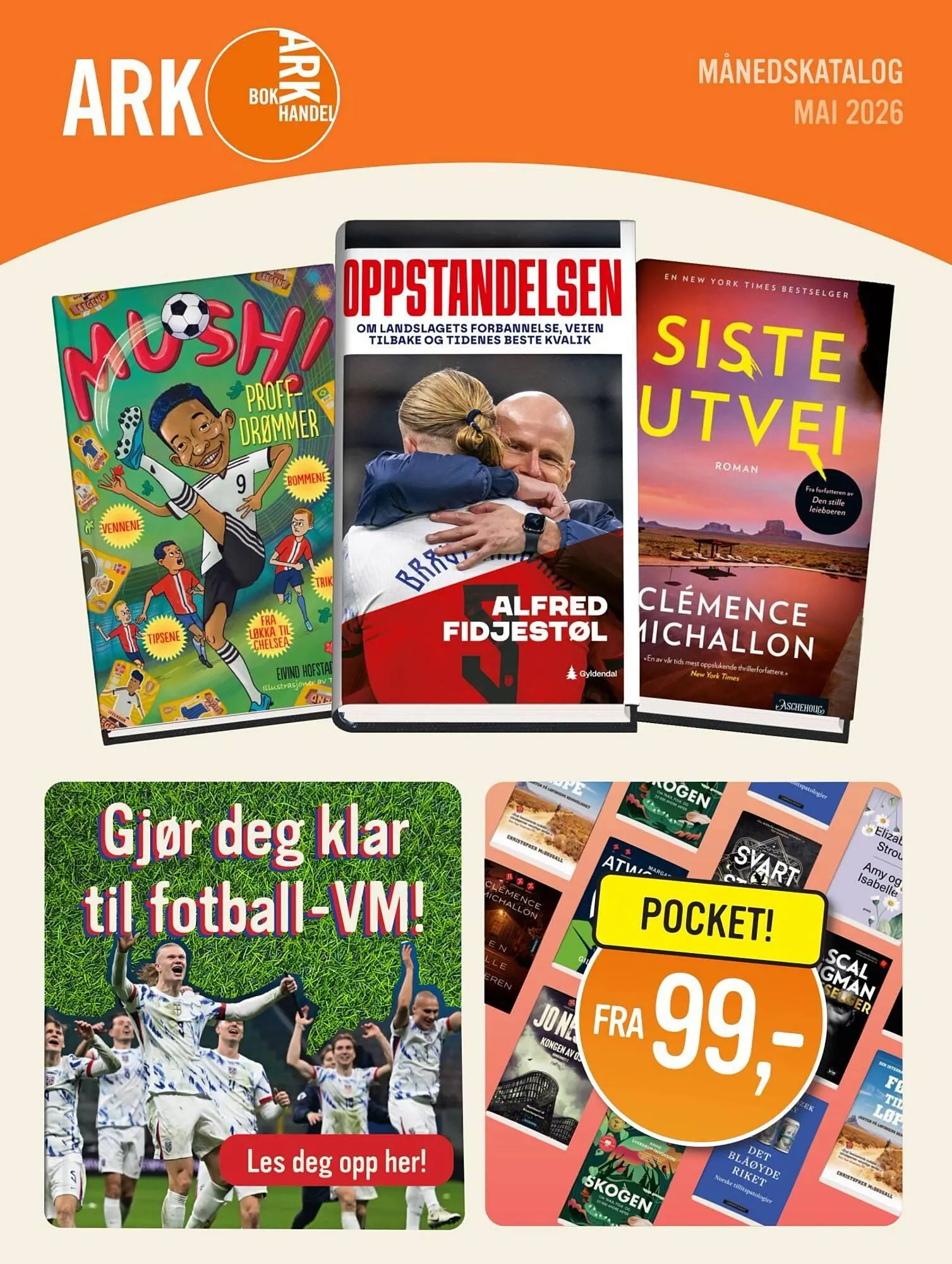 Ark Bokhandel kundeavis fra 1. mai til 1. juni 2026 - kundeavisside 1
