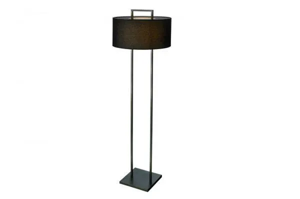 Gulv lampe Aruba H168cm Rund 2 pinner sort sort skjerm