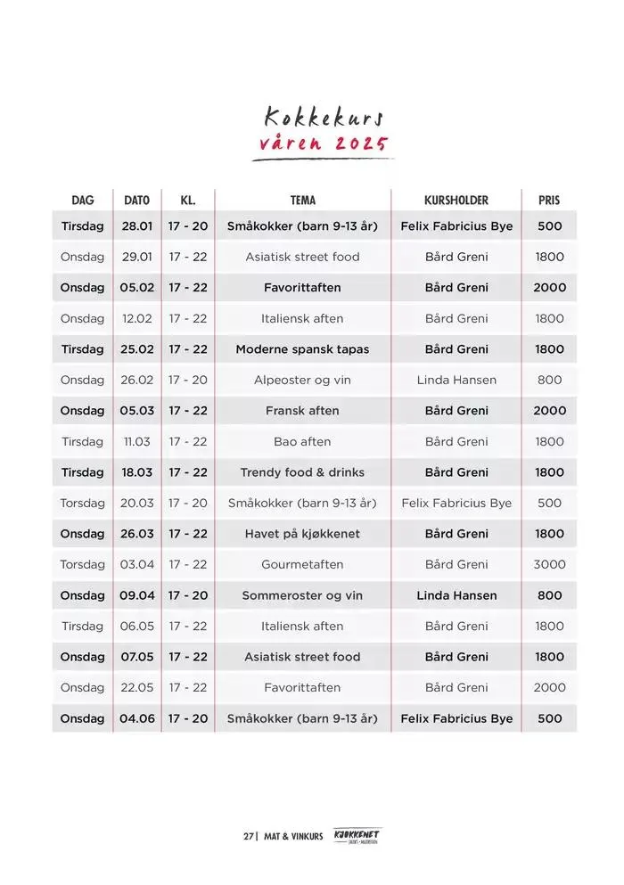 Spesialtilbud for deg fra 28. november til 12. desember 2024 - kundeavisside 27