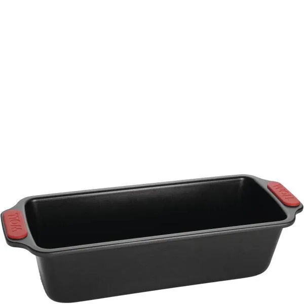 Bake It brødform 30 x 13 cm svart/rød