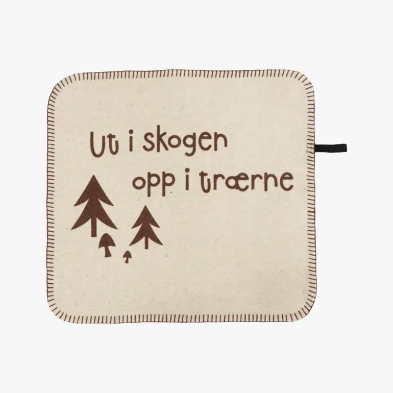 Sitteunderlag i ull, brown