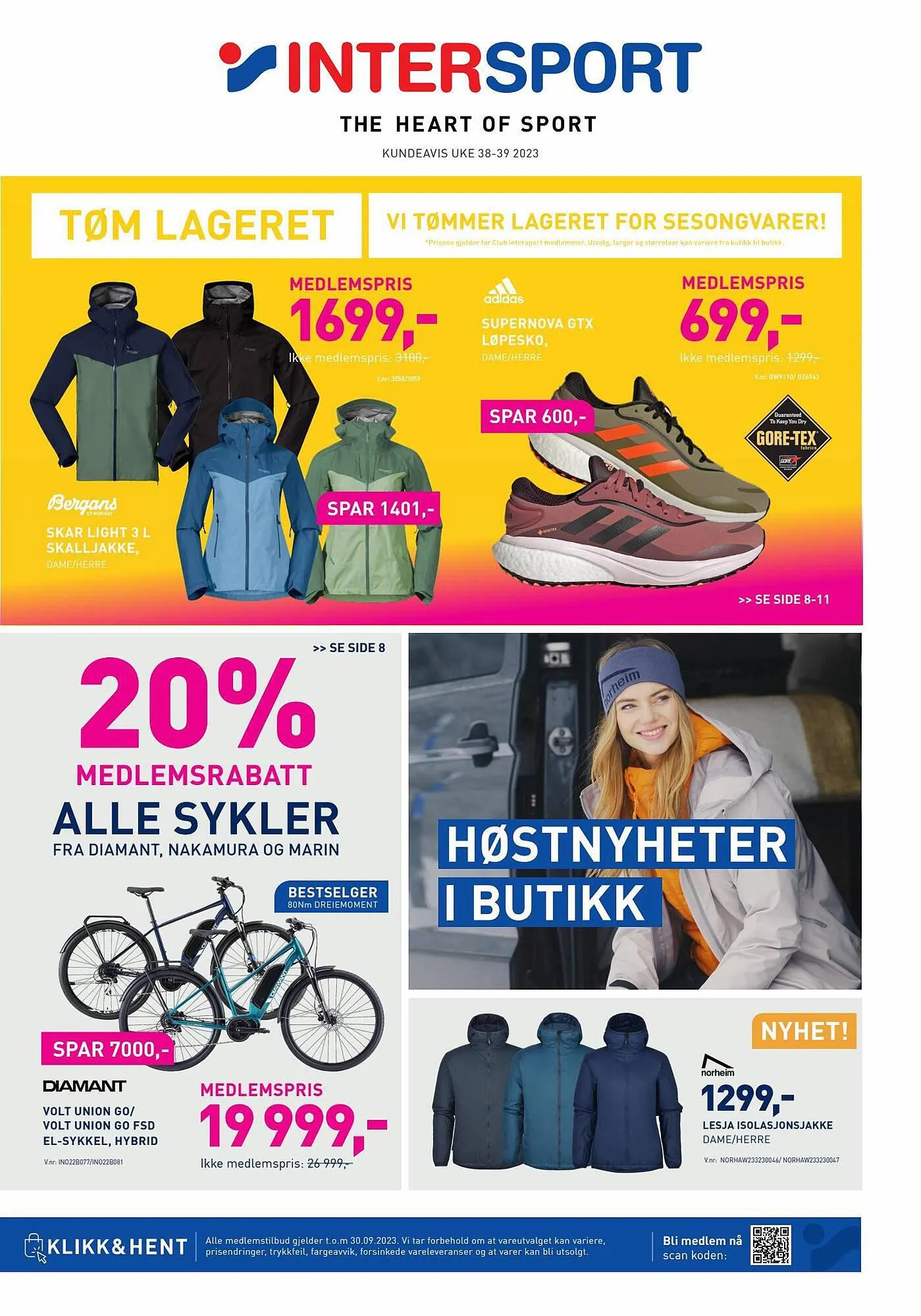 Intersport Kundeavis fra 18. september til 30. september 2023 - kundeavisside 1