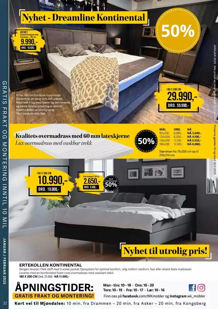 Gratis frakt og montering fra 8. januar til 28. februar 2025 - kundeavisside 32