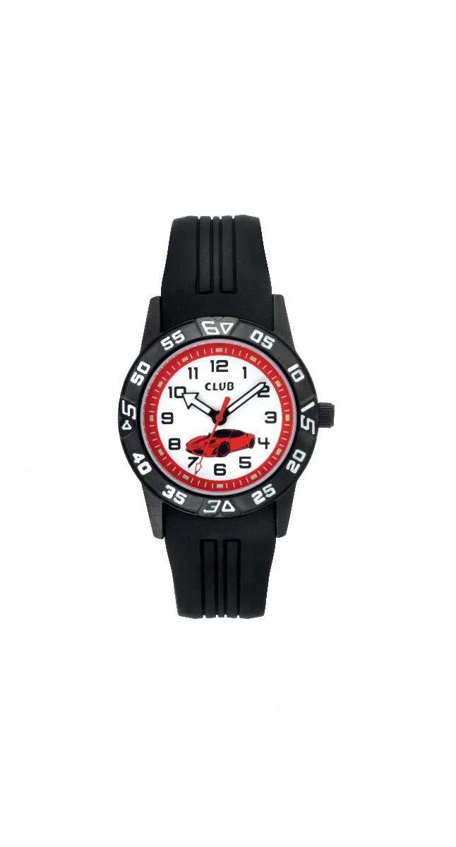 Club Barneklokke Rød Bil Ø33