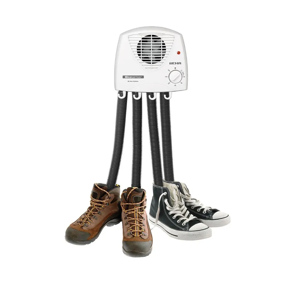 BEHA Skotørker SKO300T veggmontert med timer, 300W