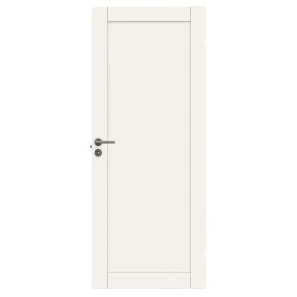 Swedoor Dørblad unique 01l 90x210 hvit glatt fyllingsdør 1 speil