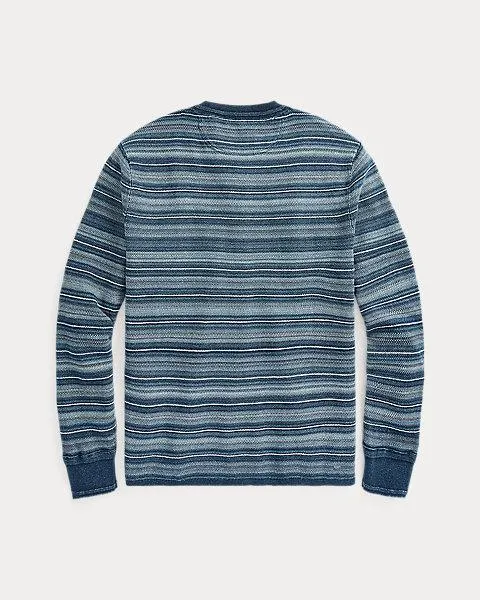 Striped Cotton Henley Jumper