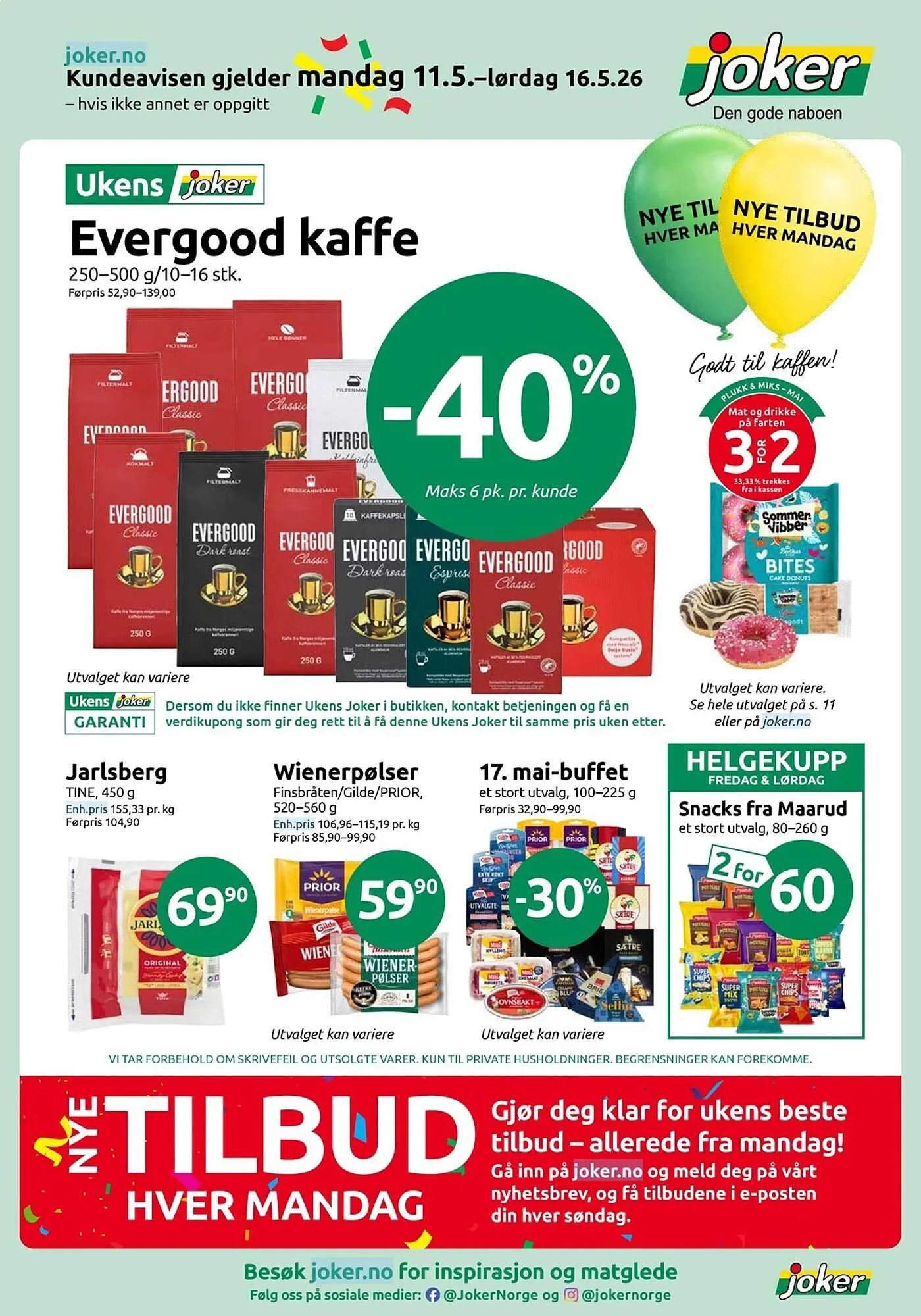 Joker kundeavis fra 11. mai til 16. mai 2026 - kundeavisside 1
