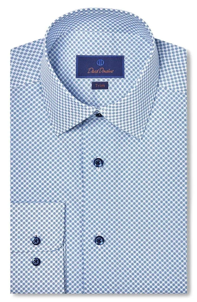 Trim Fit Neat Print Dress Shirt