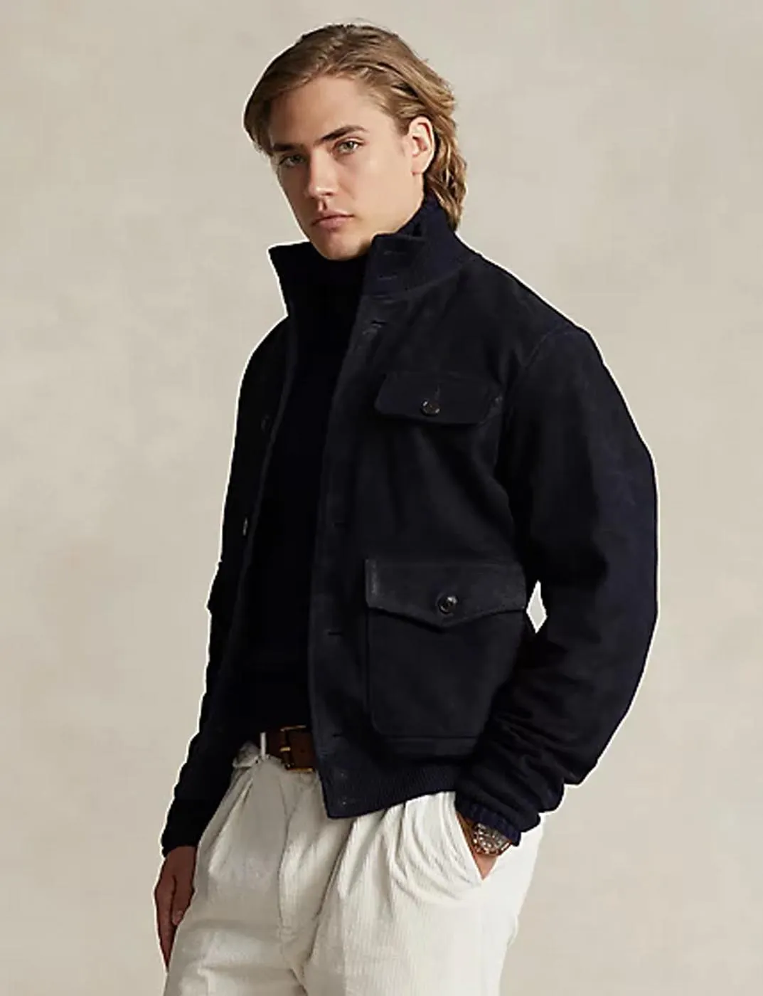 Roughout Suede Jacket Collection Navy