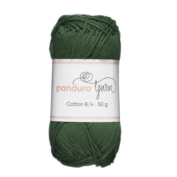 Garn Cotton 8/4 50g mørkegrønn