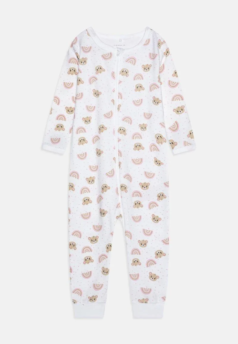 NBFNIGHTSUIT ZIP ORCHID PINK TEDDY - Pyjamas