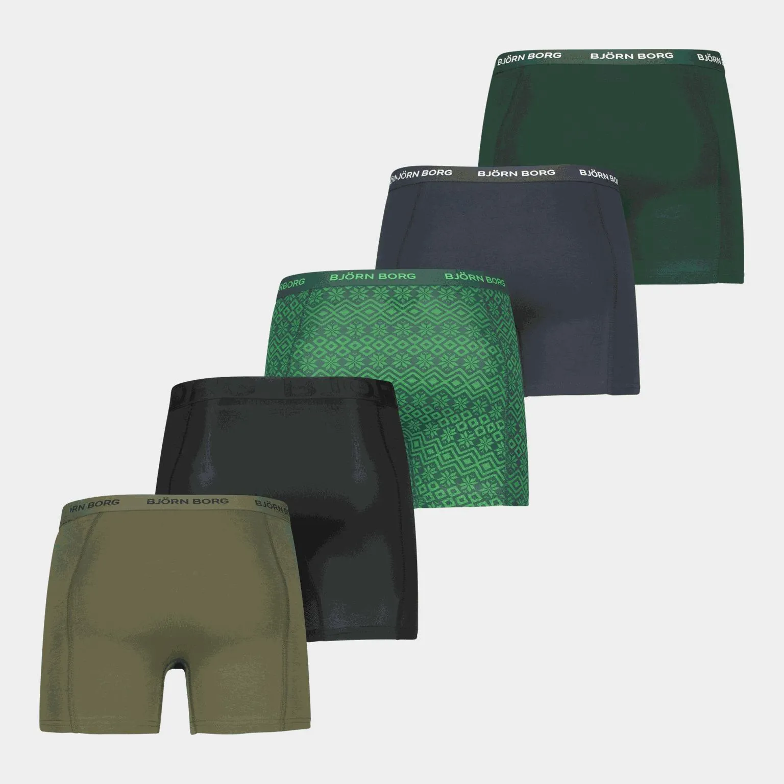 Cotton Stretch Boxer 5P, boxershorts - Flerfarget