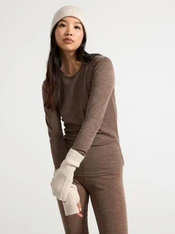 Langermet overdel i merinoull