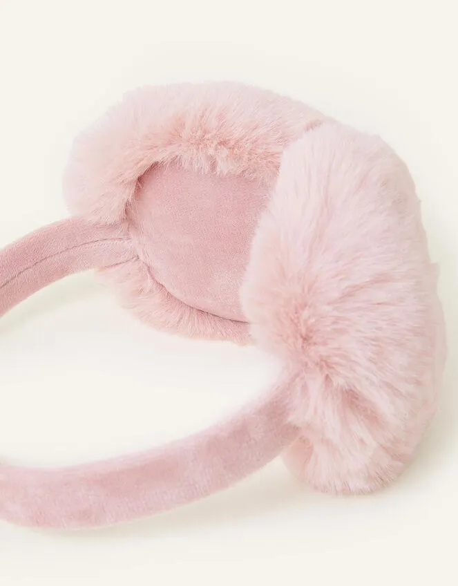 Faux Fur Earmuffs Pink