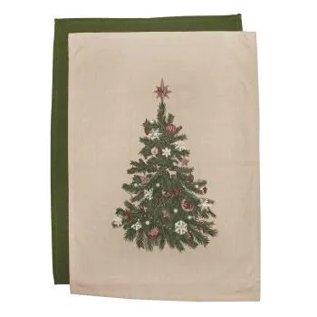 Kjøkkenhåndkle 2pk Nostalgisk tre