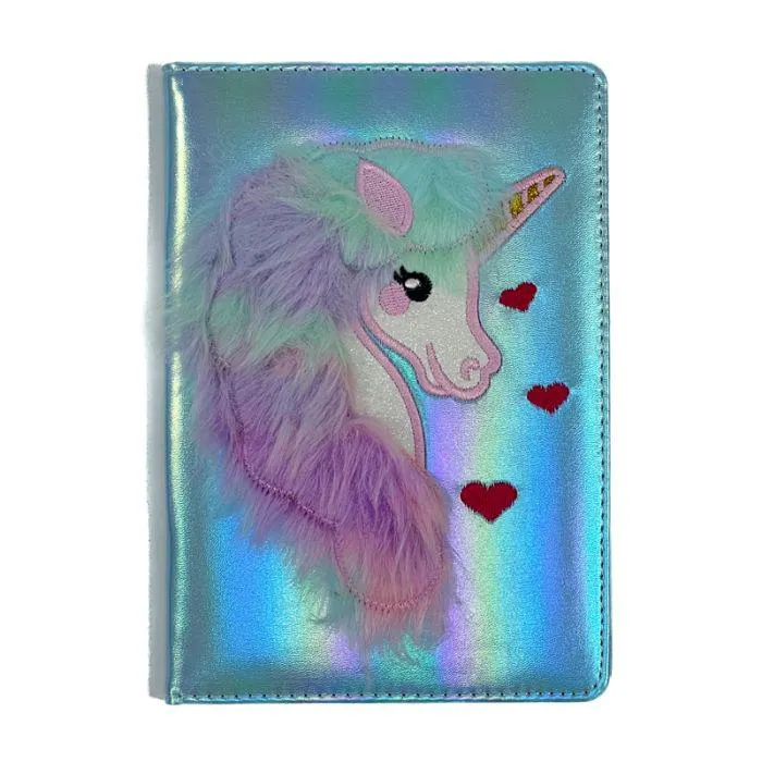 A5 Notebook m/ linjerte sider - Enhjørning